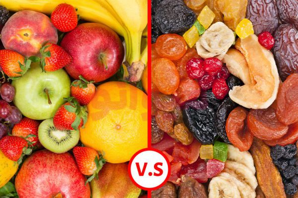 بررسی شباهت و تفاوت میوه خشک با میوه تازه